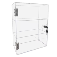 Vitrine en acrylique transparente, boîte de rangement multifonctionnelle et sécurisée, armoire de présentation en acrylique verrouillable