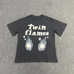 Camisetas de manga corta de algodón personalizadas unisex, estampado de tela de lona con estampado sólido, venta al por mayor, camiseta de talla grande para hombre, logotipo liso - Product Image 2