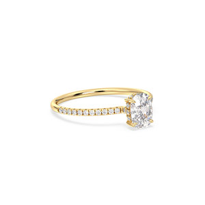 REYES Factory Price Custom HPHT CVD Lab Grown Diamond Ring IGI Certified 14K Solid Gold Engagement Solitaire Rings For Women - Product Image 3