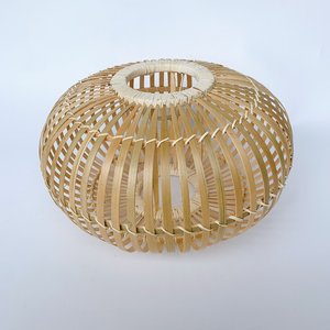 Boho Handwoven Bamboo <b>Ceiling</b> Lamp Shade <b>Wicker</b> Hanging <b>Light</b> Cover Natural Fiber Pendant Lamp Boho Home Decoration - Product Image 3