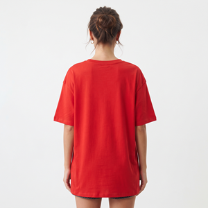 Women's Cotton <b>V</b> <b>Neck</b> <b>Oversized</b> Cropped <b>T</b> <b>Shirt</b> Breathable Loose Casual Fashion Streetwear Ladies Top - Product Image 6