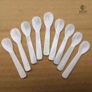 Cuchara de caviar ecológica de nácar, blanca natural, hecha a mano, de lujo, ARTEX QUANG PHU - Product Image 2