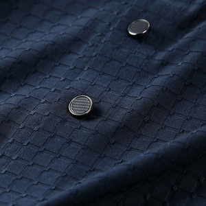 Polo de Manga Corta Negro para Hombre con Diseño de Puntos, Tejido de Poliéster, Corte Casual, Largo Regular, Logotipo Frontal, Estilo Vintage - Product Image 6