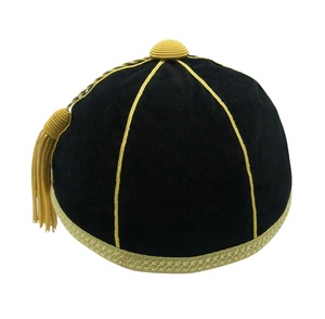Las Mejores Gorras Tradicionales de Rugby, Gorra de Cricket Holgada con Trenza Plateada y Borla - Product Image 3