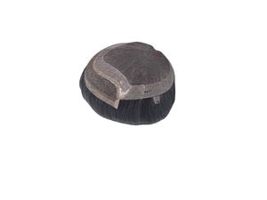 วิกผมผู้ชายแบบผูกเชือกด้านหน้า ทำจากผมแท้ชนิดอินเดียเรมี่ ยี่ห้อ Taz Hair จากบังกลาเทศ แบบลอนลึก  แบบเส้นเดียว  ผสมผมสีเทา 50% - Product Image 4