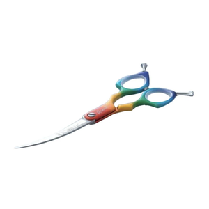 Vrai ciseau incurvé Minuet Rainbow de 6 pouces pour le toilettage - Product Image 1