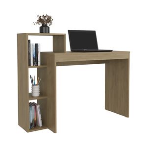 Britt 43 \ "ampia scrivania in rovere naturale con quattro ripiani per il soggiorno dell'home Office o la configurazione dei giocatori - Product Image 6