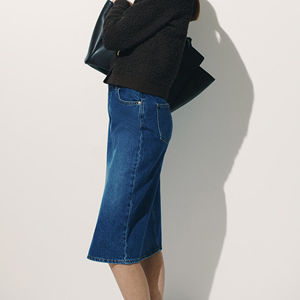 Jupes en jean pour femmes, respirantes, décontractées, légères, pour tous les jours, mode hiver, 100% coton, écologiques - Product Image 3