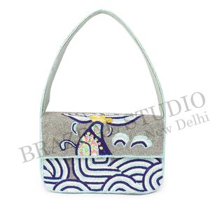 Nuevo Bolso de Mano BRAZEAL STUDIO para Mujer, Diseño de Moda, Bordado a Mano con Cuentas, Patrón Geométrico, Tipo Clutch - Product Image 1