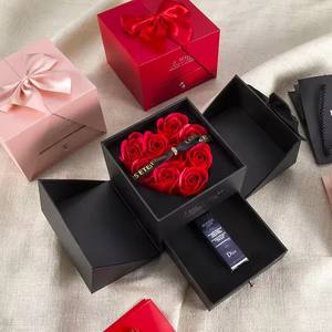 Cajas de Joyería Personalizadas para el Día de San Valentín, Jabón de Regalo, Rosas, Anillos, Pendientes, Colgantes, Collares, Cajas de Empaque para Joyería - Product Image 3