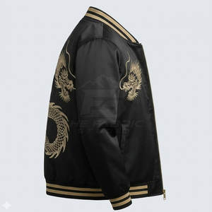 Chaqueta Sukajan Premium Bordada para Hombre, Diseño Bomber de Satén, Elegante y Cómoda para Invierno, Estilo Casual y Urbano - Product Image 6