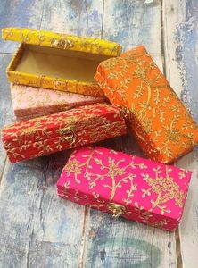 Premium Embroidered Gift <b>Box</b> Low Price Stylish Storage <b>Box</b> for Jewelry Gifts Wedding <b>Hampers</b> and Festive Use - Product Image 5
