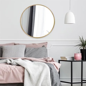 Modern Round <b>Wall</b> <b>Mirror</b> With Slim Gold Metal Frame Decorative Hanging <b>Mirror</b> <b>for</b> <b>Bathroom</b> Bedroom Living Room From REHMAN CRAFT - Product Image 1