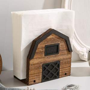 Porte-serviettes en bois vintage pour table, décoration rustique, découpe laser, style farmhouse, pour serviettes en papier, décoration de table - Product Image 4