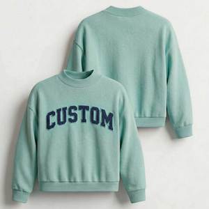 Sudadera de Cuello Redondo para Mujer, con Logotipo Bordado, Tejida en Acrílico, Estilo Preppy, Otoño, Manga Larga, Corte Regular - Product Image 2