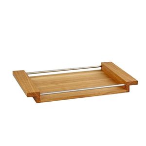Decorative Wooden Serving Tray with Durable Construction <b>for</b> Living Room Kitchen Counter and <b>Table</b> Organization - Product Image 2