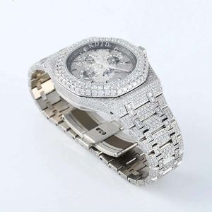 Reloj Splendid City Diamond para Hombre, Lujoso, Plateado, con Moissanita, Movimiento Analógico de Cuarzo ETA, Caja de 28 mm, Cristal de Zafiro, Cierre Oculto - Product Image 6
