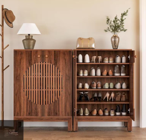 Meuble à chaussures en bois de manguier en gros, 5 niveaux, robuste et peu encombrant, pour entrée, placard ou chambre, écologique, Inde - Product Image 3