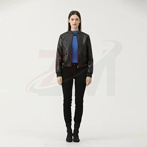 Nueva Llegada, Estilo Personalizado para Mujer, Chaqueta de Cuero con Logotipo Personalizado, Chaqueta Casual de Manga Larga para Mujer, Logotipo de Marca Personalizado - Product Image 2