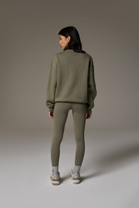 Wholesale Custom Premium Logo Women's Embroidered Sweatshirt Ribbed Neckline Cuffs & Hem Women's <b>Workout</b> <b>Hoodies</b> Sweatshirt - Product Image 2
