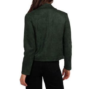 Chaqueta de Cuero Sintético para Mujer, Largo Regular, Material de Cuero Sintético, Color Sólido, en Oferta - Product Image 2