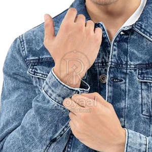 Veste côtelée en jean pour homme, couleur unie, style décontracté, streetwear, nouvelle mode, veste d'hiver côtelée en jean pour homme 2026 - Product Image 6
