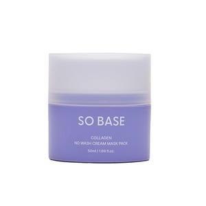 [ECOSMEC] SO BASE Collagen No Wash Cream Mask Pack with Fresh Grinder Container Day & Night Hydrating Face Mask - Product Image 1