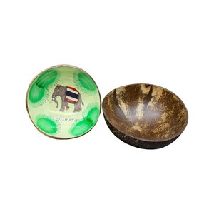 Meilleur prix Ensemble de bols en coquille de noix de coco laqués à la main Couverts de fête personnalisés avec ornement antique et cuillère à bonbons - Product Image 4