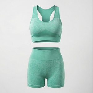 Ensemble de yoga pour femmes, vêtements de sport, leggings de fitness, soutiens-gorge, vêtements sans couture, vêtements respirants, tenue de sport - Product Image 1