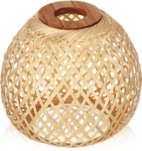 Pantalla de Lámpara de Bambú al por Mayor, Cubierta de Lámpara Colgante de Ratán Tejida a Mano, Diseño Boho Vintage para Decoración del Hogar, Hecho por KingCraftViet - Product Image 1