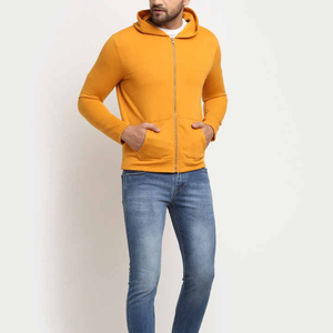 High Quality Men Zipper Hoodies 100% Cotton Fleece Winter Plain Dyed Breathable Low MOQ Top Fashion for Sale - Product Image 1