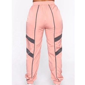 Conjunto Deportivo de Mujer con Bloques de Color, Manga Larga, Pantalones Deportivos, Media Cremallera, Ajuste Holgado, Transpirable, Poliéster, Ropa Casual de Primavera - Product Image 3