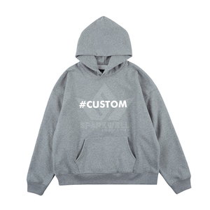 Sudadera con Capucha Gris para Hombre, Corte Regular, Color Sólido, Informal, Felpa Francesa, 100% Algodón, Ropa de Otoño - Product Image 3