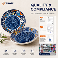 Blauw gepatroneerd keramisch knoflookrasp bord met aangepast logo OEM ODM Private Label fabrikant leverancier groothandel bulk keukengerei