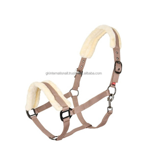 Cómodo suave acolchado de piel sintética Nylon Horse Halter en colores vibrantes y tamaños personalizados Lujo Matt Silver hardware Halter Horse - Product Image 6