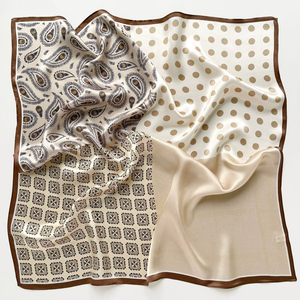 Bufanda Corta Estampada Personalizada de Primera Calidad, Fabricante Textil OEM ODM de Marca Blanca, Accesorios de Moda al por Mayor - Product Image 6