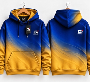 เสื้อฮู้ดดี้แบบสวมหัวทรงสปอร์ตแฟชั่นสีทองรอยัลดีไซน์ใหม่จาก OMMIZ INDUSTRY ขายส่งโดยตรง - Product Image 1