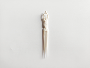 Épingle à cheveux ethnique tribale en os |   Bâtonnet à chignon sculpté à la main - Product Image 5