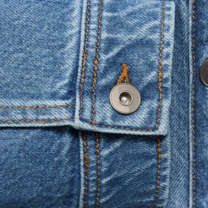 Veste en jean unisexe premium pour hommes et femmes, coupe ample, style streetwear, délavée à l'acide, effet usé, haute qualité, vente en gros - Product Image 6