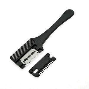 Kit de Ciseaux de Barbier Professionnels en Acier Inoxydable Droit de Haute Qualité, Rasoir, Ciseaux à Effiler, Peigne, Lame Tranchante, Pliable et Léger pour Cheveux - Product Image 4