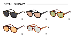 Lmamba 2407 Custom High End Top Quality Retro Gafas De Sol UV400 Frame Lens Custom Logo Polarized Acetate <b>Sunglasses</b> - Product Image 3