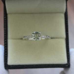 Delicate Green Amethyst <b>Ring</b> Cushion Cut S925 Sterling Silver Promise Engagement Gift For Her Elegant Jewelry - Product Image 2