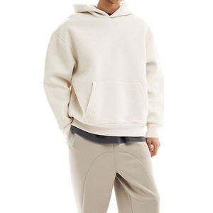 Sweat à capuche épais en molleton lourd unisexe, streetwear, pull personnalisé avec logo, sweat à capuche en coton uni de qualité supérieure - Product Image 3