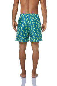 Shorts de bain en polyester pour hommes, séchage rapide, antibactériens, pour le surf et la plage, imprimé uni, poches avant, prix de gros - Product Image 3