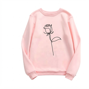 Sudaderas con Logotipo Personalizado de Alta Calidad, Sudadera Informal Transpirable de Manga Larga, Sudadera Holgada de Punto para Mujer - Product Image 3