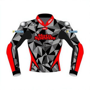 เสื้อแจ็คเก็ตหนังแท้สำหรับแข่งรถ Pol Espargaro Winter MotoCP ทำจากหนังวัว/หนังจิงโจ้ ตัดเย็บตามขนาด พร้อมรูระบายอากาศ ป้องกันการกระแทก มาตรฐาน CE - Product Image 1