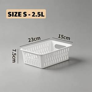 Panier de rangement empilable en plastique PP pour cuisine, réfrigérateur et étagère – Organisateur domestique - Product Image 1