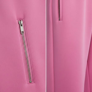 Men's <b>Pink</b> <b>Tracksuit</b> Set Full Length Solid Color Zipper Front Sweatshirt and Jogger Pants with Side Pockets Casual Regular Fit - Product Image 3