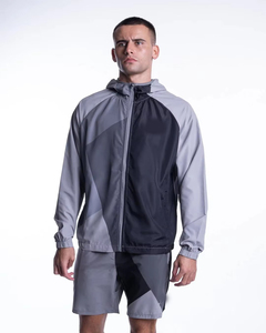 OEM <b>Wind</b> <b>Breaker</b> Sets Windproof Men Polyester Nylon Windbreaker Short Two Piece Set - Product Image 4