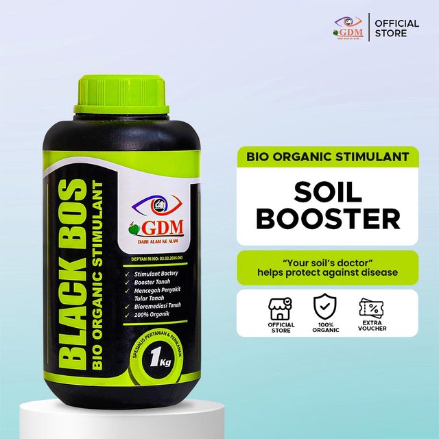 GDM Black BOS Liquid Organic Bio Fertilizer Booster with Quick Release for Faster Plant Growth 1kg